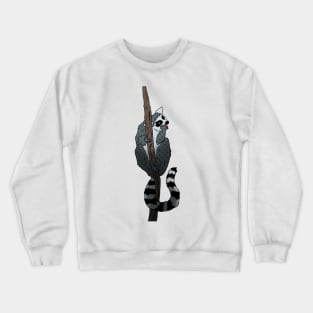 Pop art ring tailed lemur Crewneck Sweatshirt